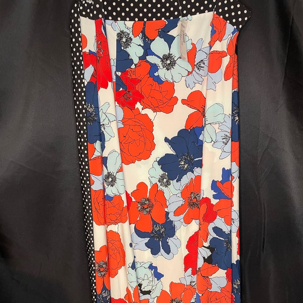 Westport Floral Skirt with Polka Dot waist